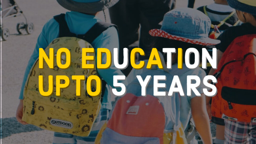 No education upto 5 years