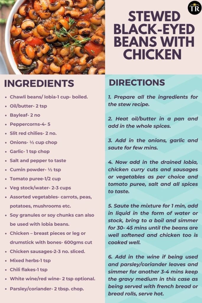 Stewed Black-eyed Beans with Chicken