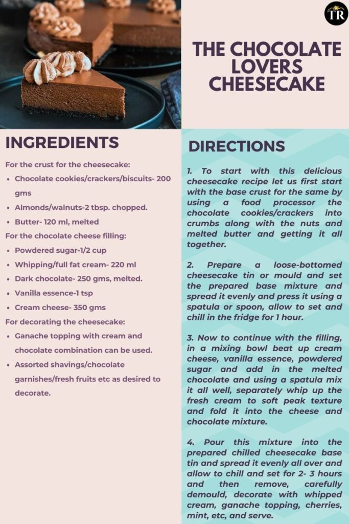 THE CHOCOLATE LOVERS CHEESECAKE