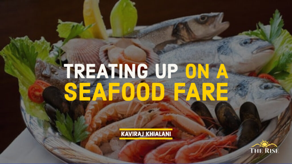 TREATING UP ON A SEAFOOD